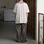 PIMA MOKLODI RINGER TEE #STONE × BROWN [26S-BIS-CS61]