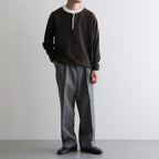 TWEED WOOL ONE TUCK TROUSERS #GRAY [BN-26FM-023]