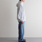 Thin-Sweat Hoodie Zip #HeatherWhite [bROOTS25S24S26]