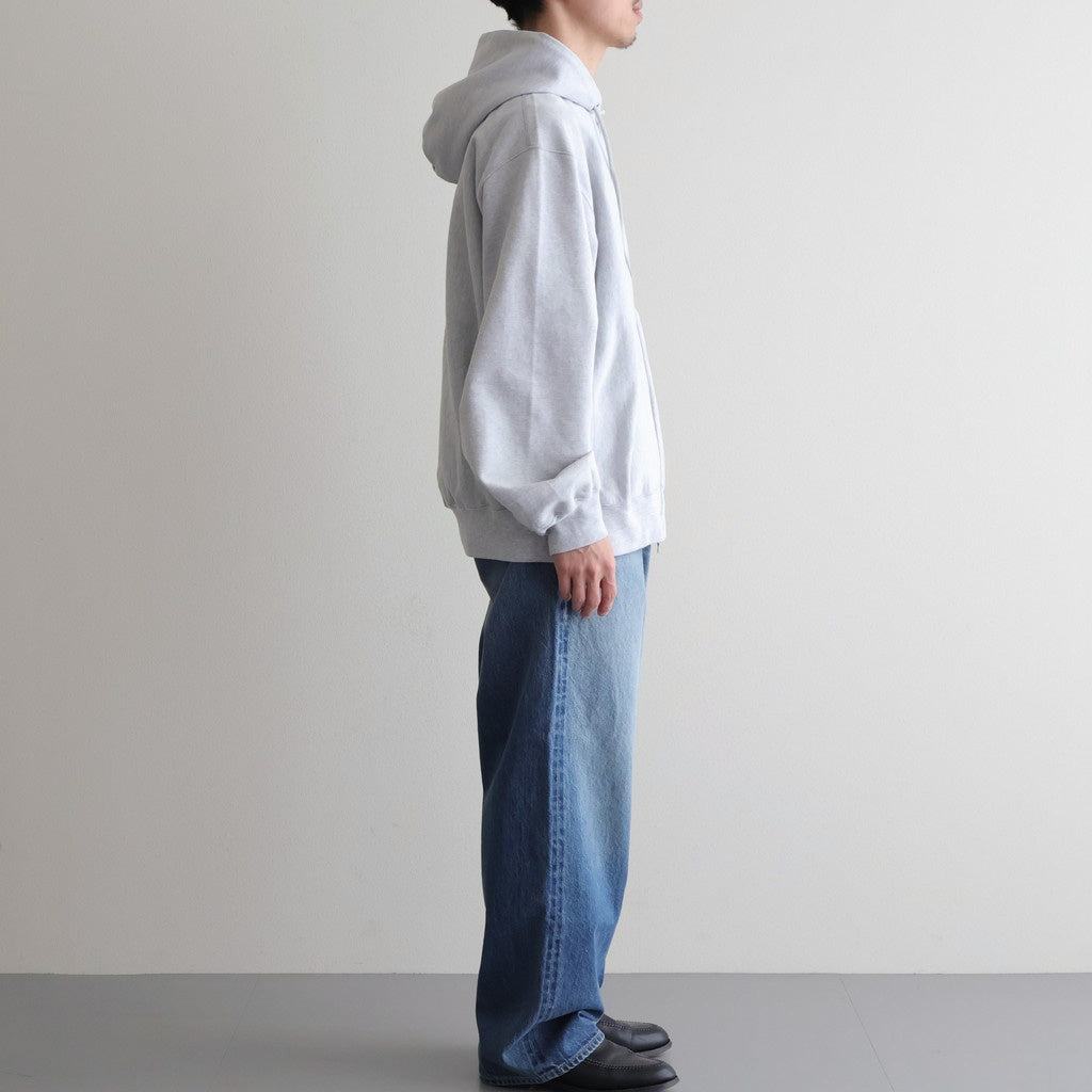 Thin-Sweat Hoodie Zip #HeatherWhite [bROOTS25S24S26]