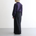 Co/Silk Nep Harf-Zip Shirt #DarkPurple [BHS25S037]