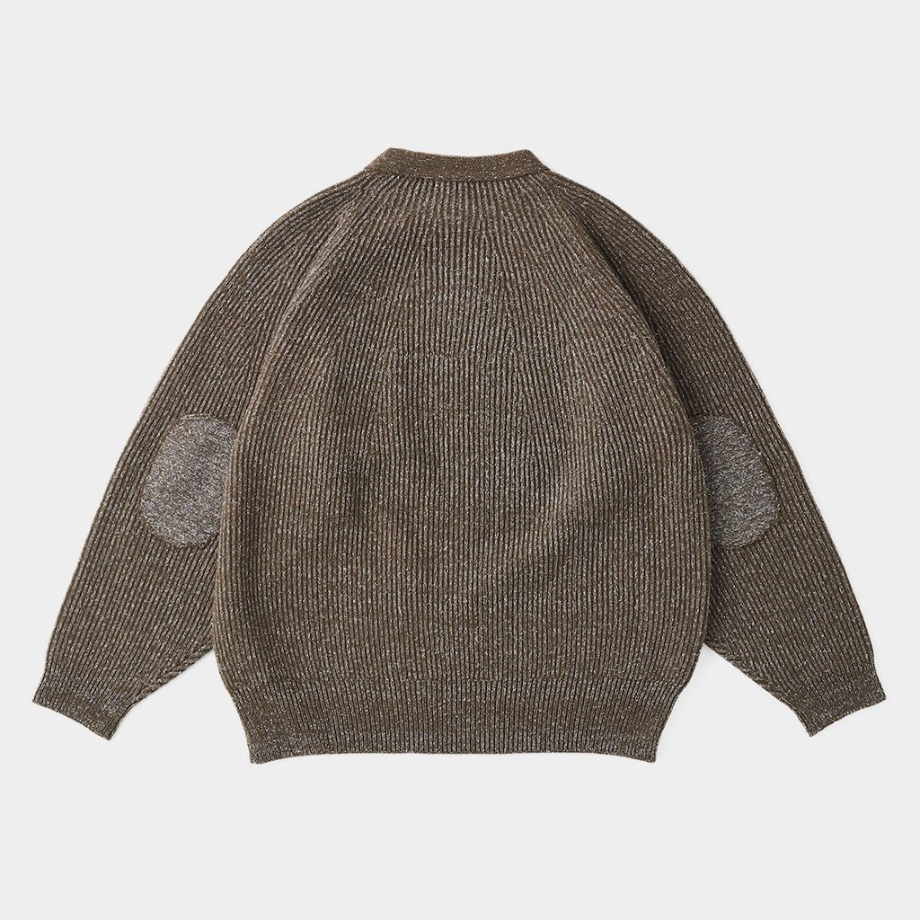 SILK NEP WOOL MOCK-NECK SWEATER #OLIVE STONE [242OJ-KN04]