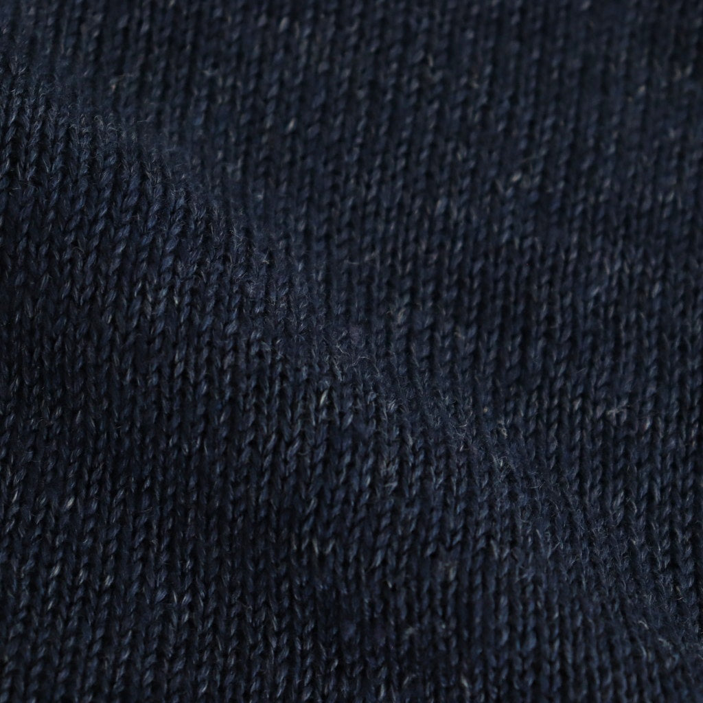 WASHED HIGH COUNT LINEN POLO #NAVY [BN-25SM-023]