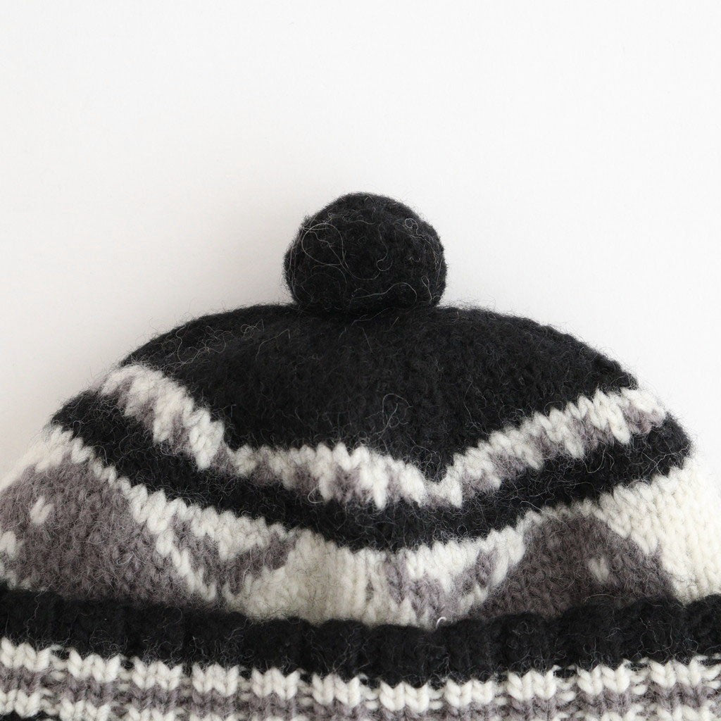 CANADIAN KNIT CAP - SNOWMAN #BLACK [Z01011]