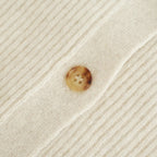 CASHMERE FOX POLO CARDIGAN #IVORY [BN-25FL-044]