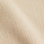 QUATER ZIP SILK NEP RIBED SHIRTS #NATURAL [242OJ-CT05]