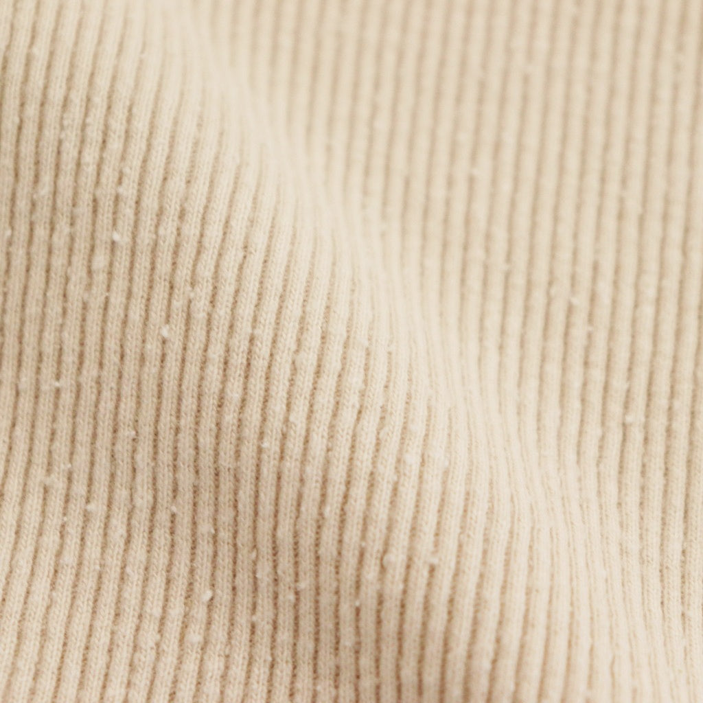 QUATER ZIP SILK NEP RIBED SHIRTS #NATURAL [242OJ-CT05]