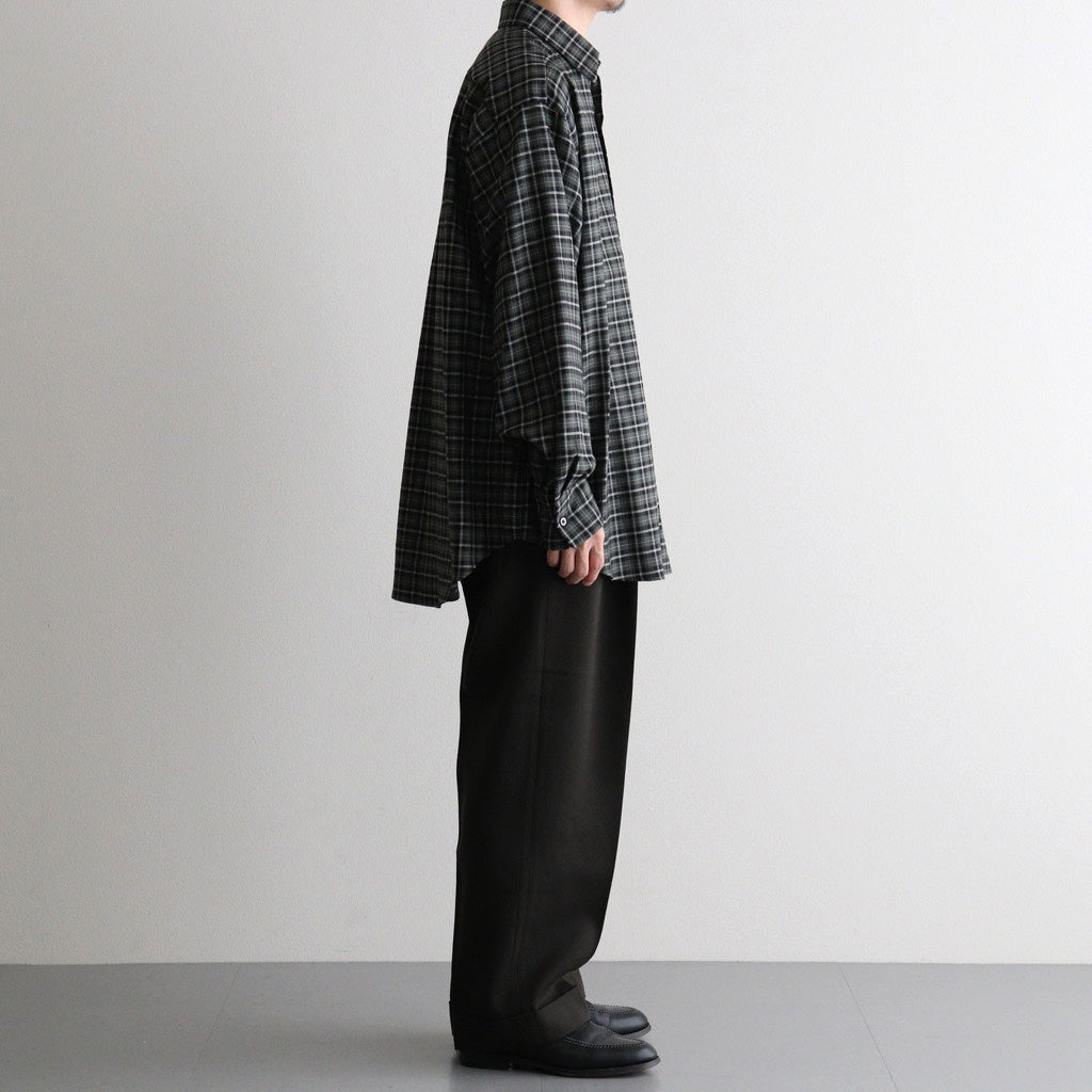 DOUBLE PLEATED SEMI EASY TROUSERS #D.OLIVE [A26C15PT01C]