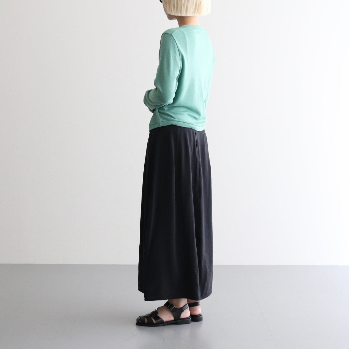 Wool Rib Cardigan #FadeGreen [BHSW24F13F26]