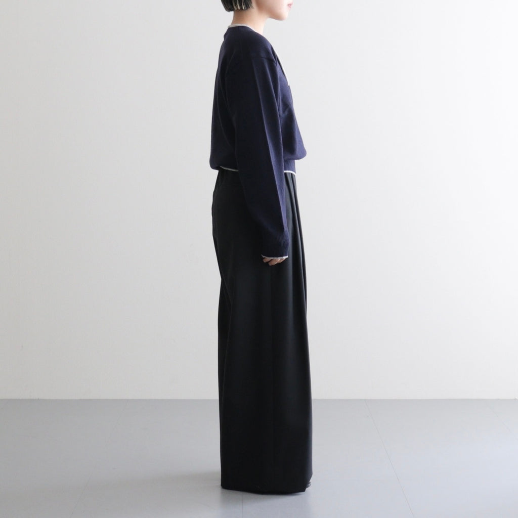 羊绒亨利领衫 - Diffusion 独家款 #海军蓝×浅灰色 [NEP-AW2520B]