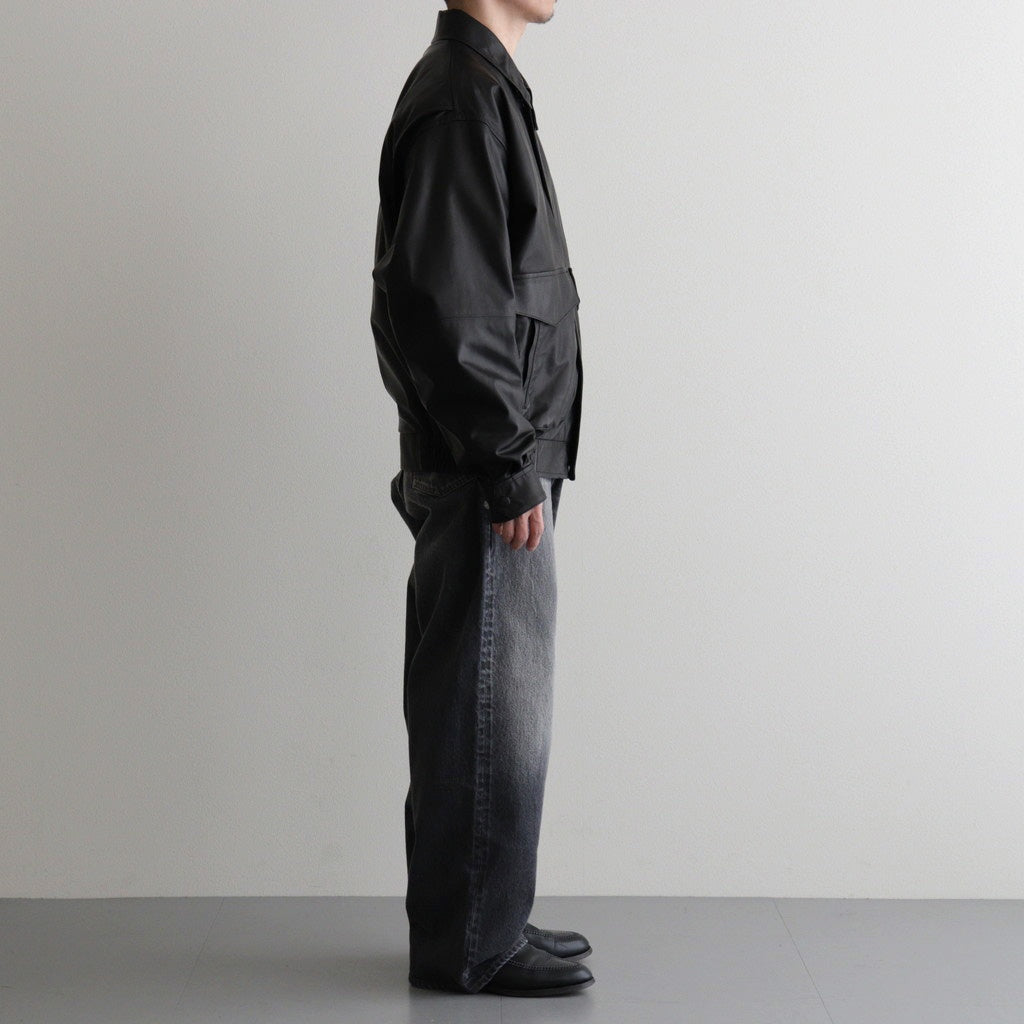 SHEEP LEATHER ZIP BZ #010 RED BLACK [17061 25004]