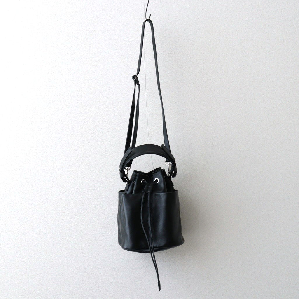 DRAWSTRING BAG #BLACK [BG-48-C-COW-5]