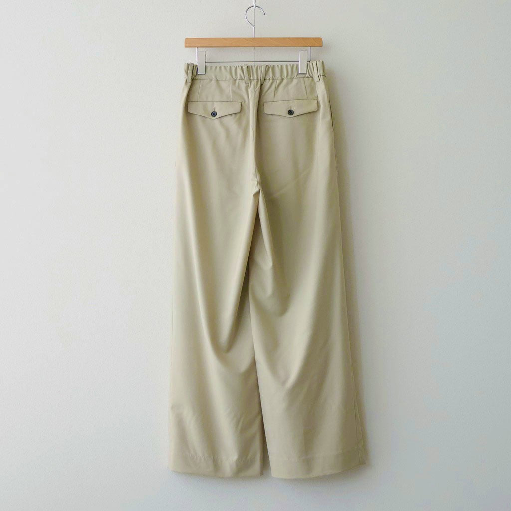 TRIPLE PLEATED WIDE TROUSERS #BEIGE [A26A15PT03C]
