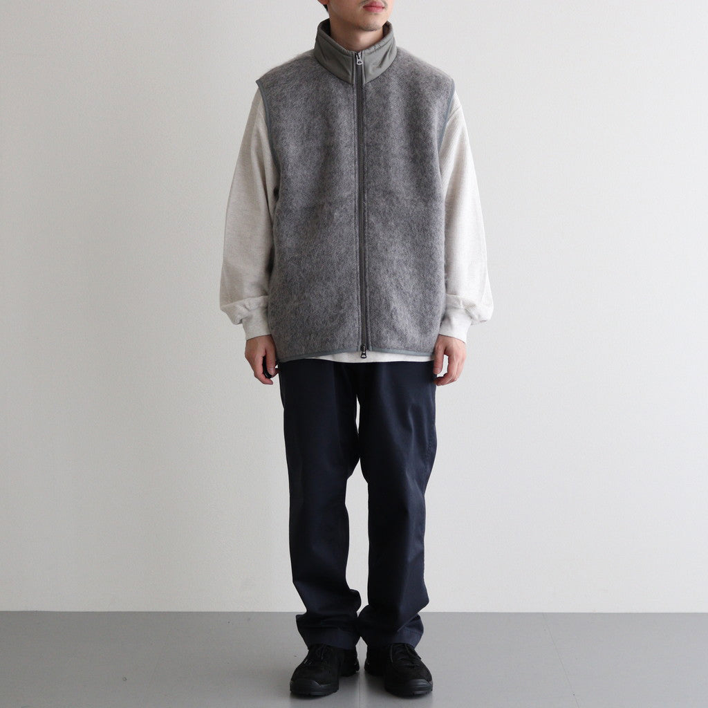 Zip-Up Mohair Vest #Heather Gray [S24FN030]