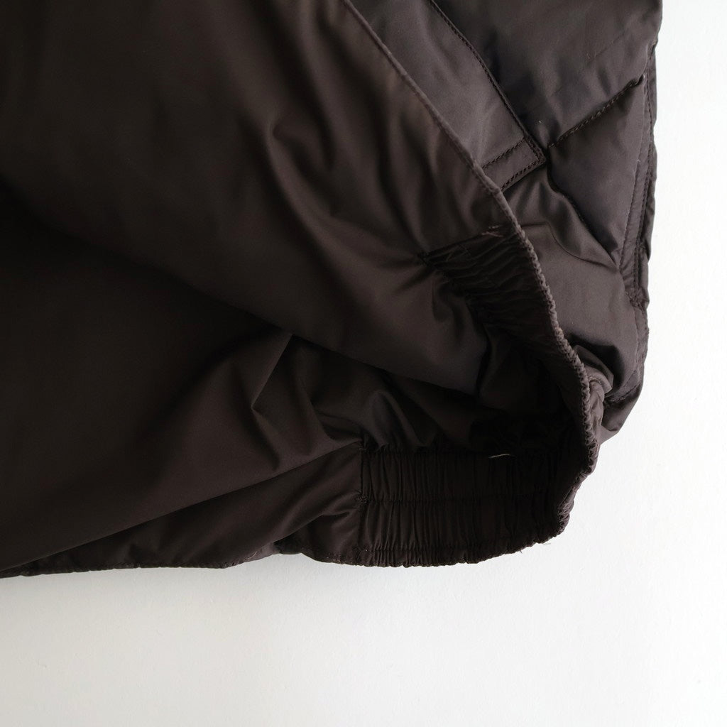 HIGH-COUNT SILK MITTEN PUFF JACKET #WHISKY [252OJ-JK13]