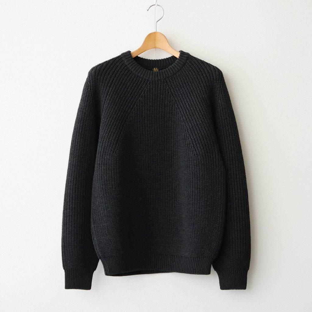 SIGNATURE CREW NECK #CHARCOAL [BN-26FM-047]
