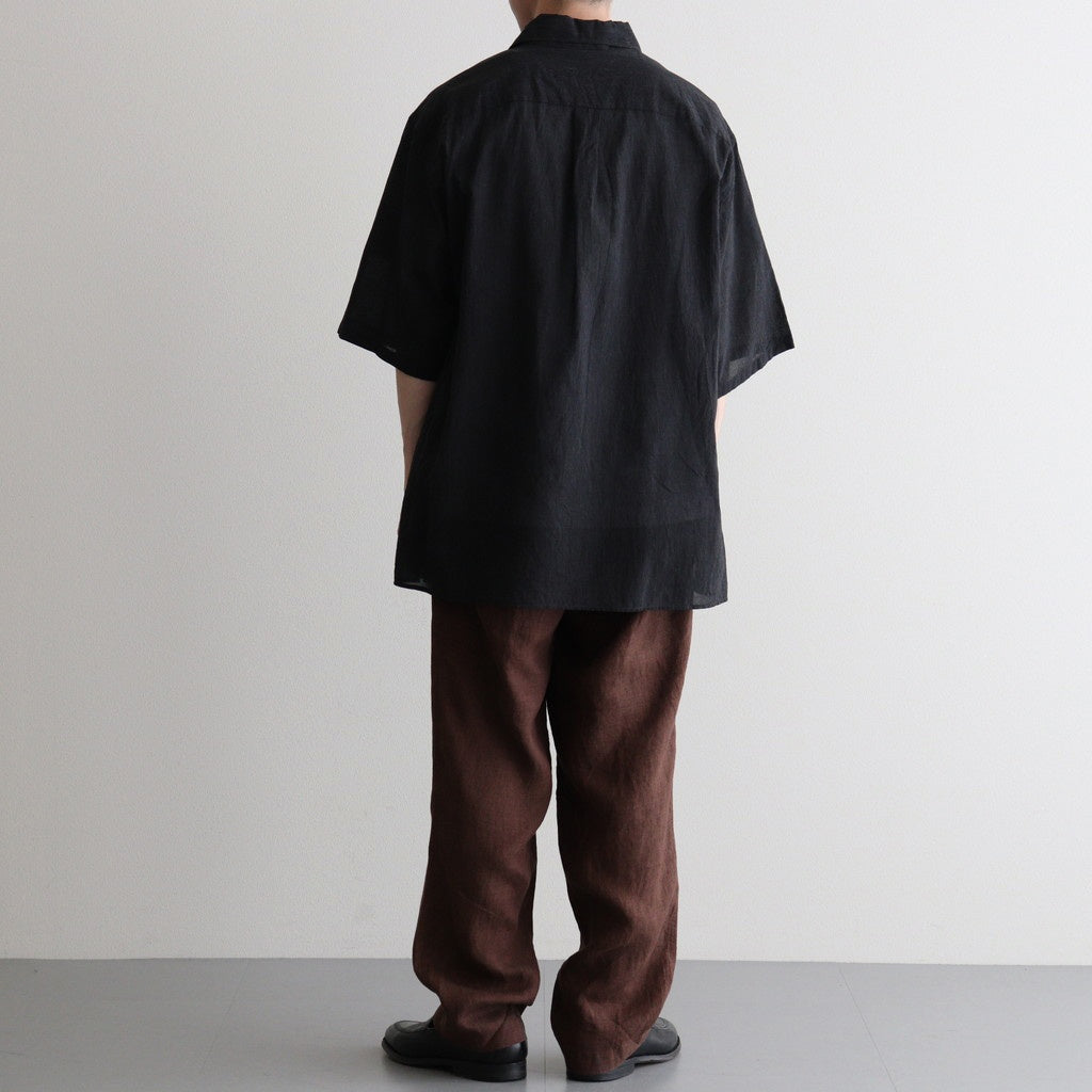 Silk-Co Voile Half-Sleeve Shirt #HeatherCharcoal [BHS26S036SiCo]