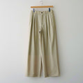 TRIPLE PLEATED WIDE TROUSERS #BEIGE [A26A15PT03C]