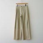 TRIPLE PLEATED WIDE TROUSERS #BEIGE [A26A15PT03C]