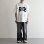 BRITPOP Print Tee WIDE #White×Black-PT [bROOTS25S34A]