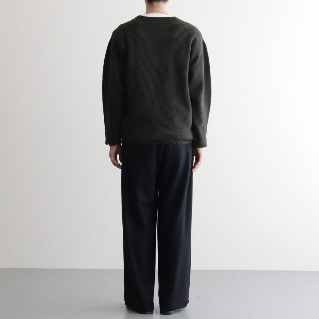 Wool Harf Cardigan ST V-neck #KHAKI [NEP-AW2403]