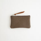 qualquer coisa pouch mini - taurillon #brown×dark brown