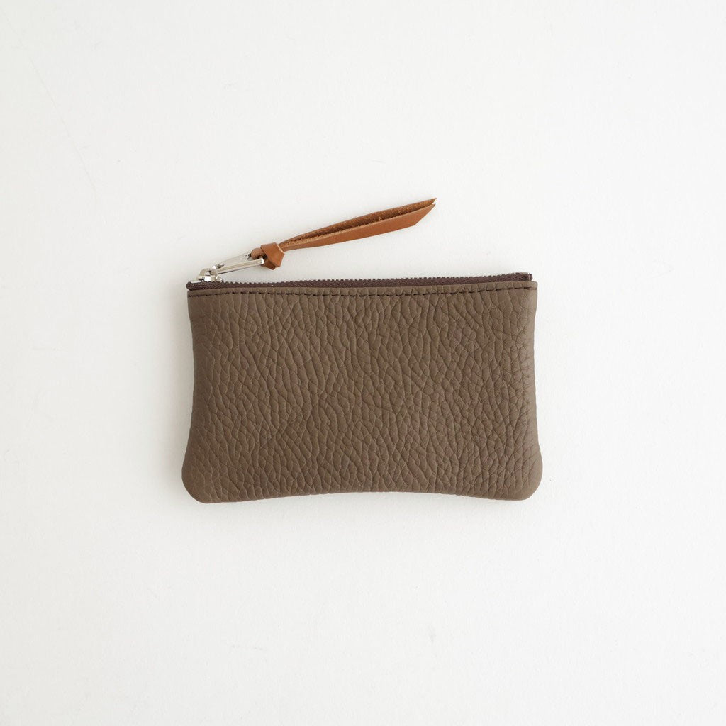 qualquer coisa pouch mini - taurillon #brown×dark brown