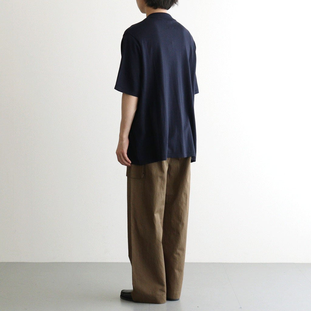 SILK COTTON SKIPPER KNIT #NAVY [26S-BIS-KN66]