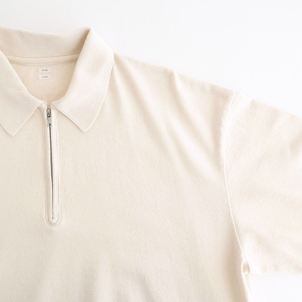 Co/Silk Nep Harf-Zip P/O #Ivory [BHS25S037S26]