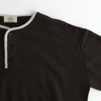 Cotton Silk Henleyneck #Charcoal [NEP-SS2627]