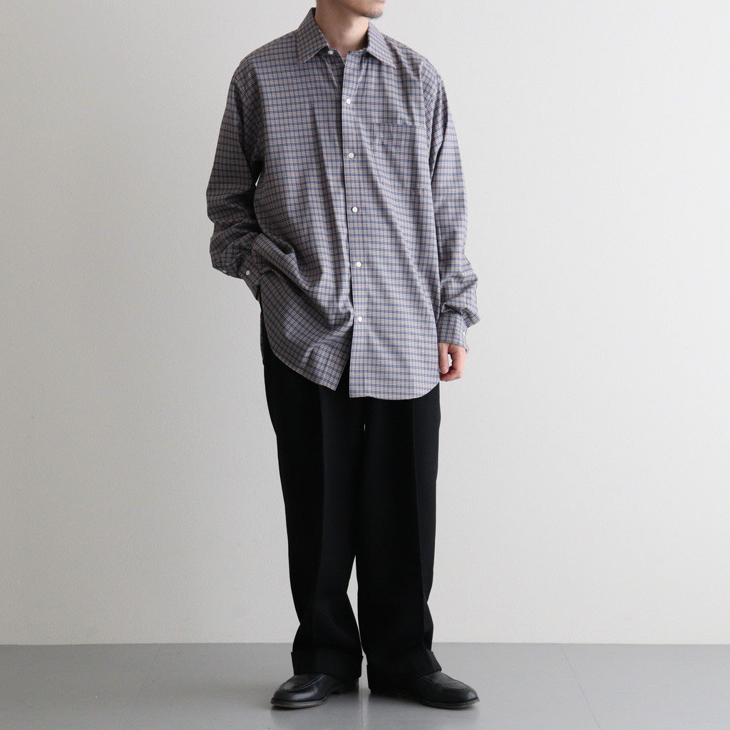 DOUBLE PLEATED SEMI EASY TROUSERS #BLACK [A26C15PT01C]