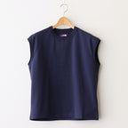 Cotton Jersey Sleeveless Tee #Navy [N25SH059]