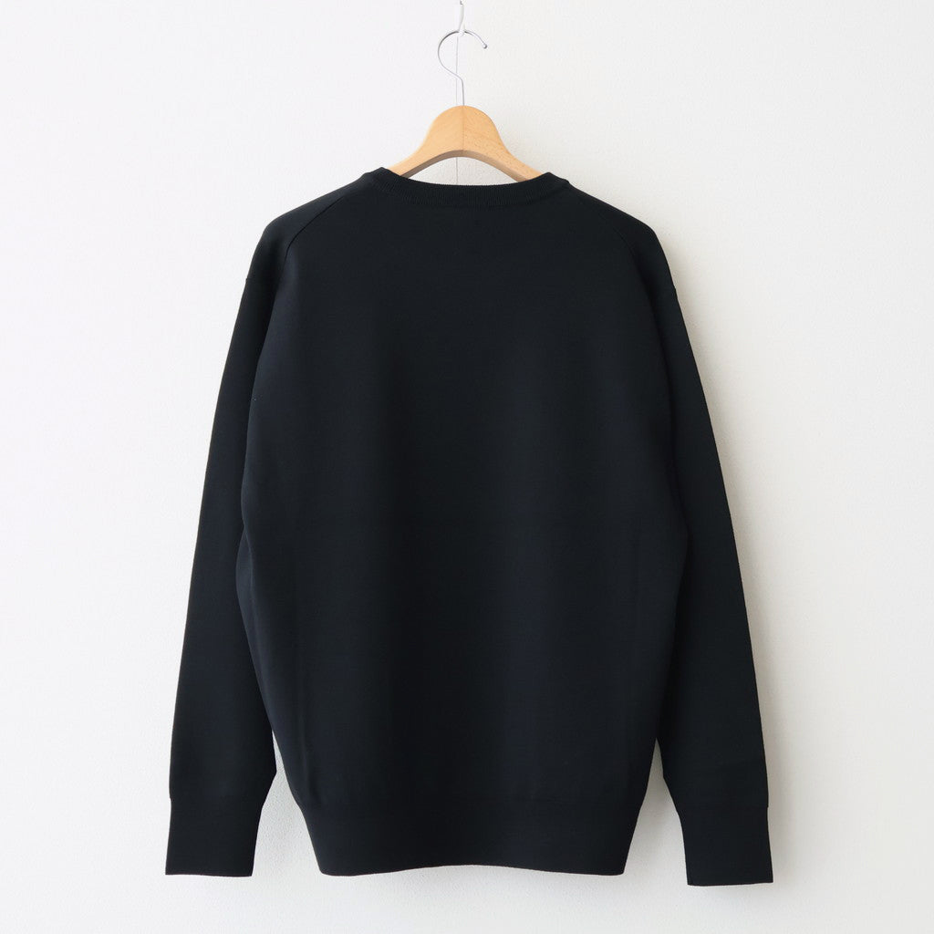 32G SMOOTH WOOL CLASSIC CREW NECK #BLACK [BN-25FM-020]