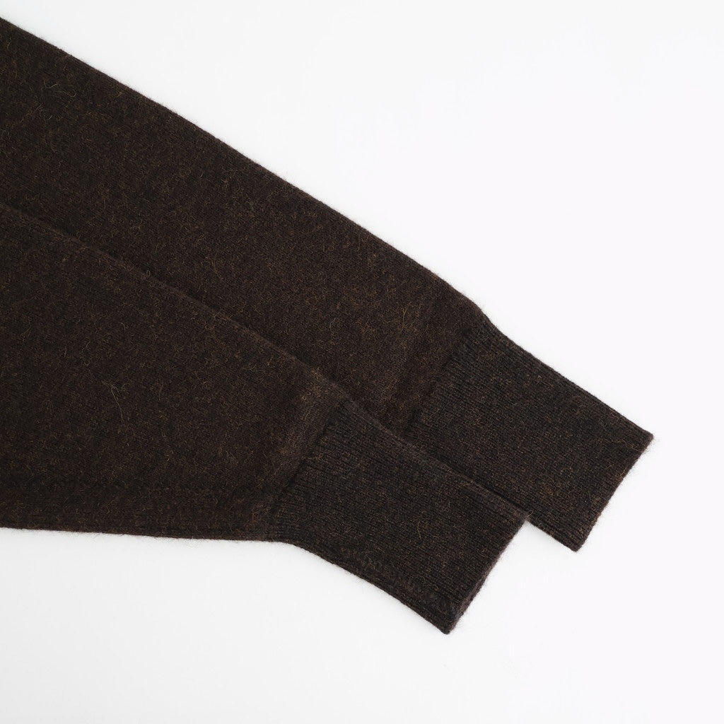 BABY ALPACA KURUMI TENJIKU V CARDIGAN #BROWN [BN-25FM-059]