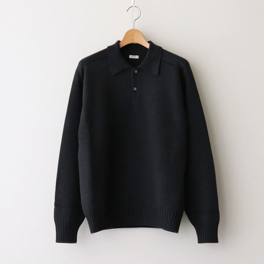 KNIT POLO #GRAPHITE [PMAS-KN04]