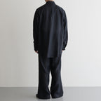 TRIPLE PLEATED EASY TROUSERS #BLACK [A25A16PT01C]