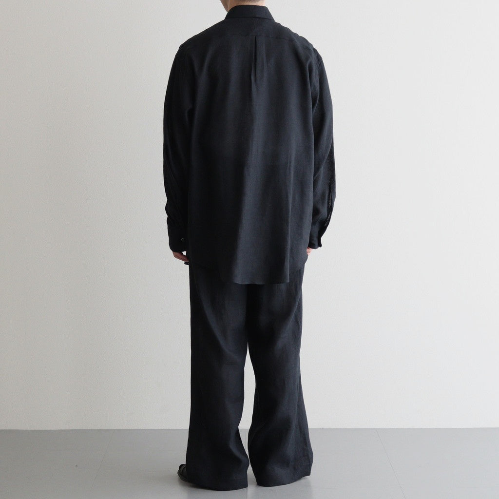 TRIPLE PLEATED EASY TROUSERS #BLACK [A25A16PT01C]