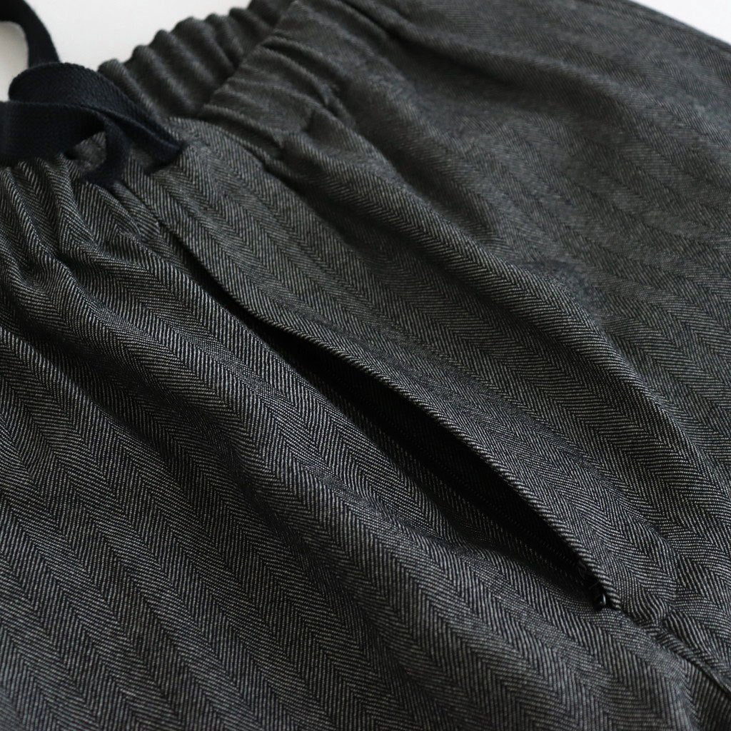 COCOON WIDE EASY PANTS #HERRINGBONE [M25C12PT03C]