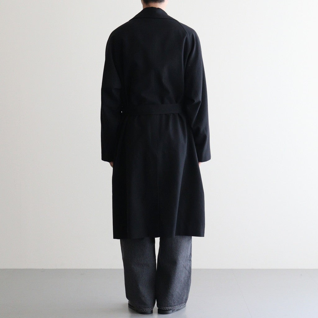 Wool Gabardine Trench Coat #BlackNavy [BHS25F006]
