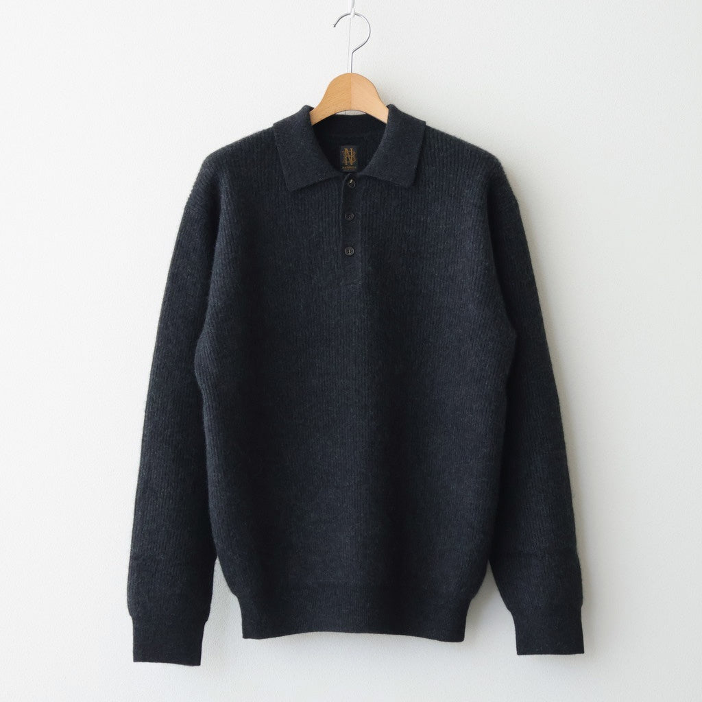 CASHMERE FOX POLO #CHARCOAL [BN-25FM-055]