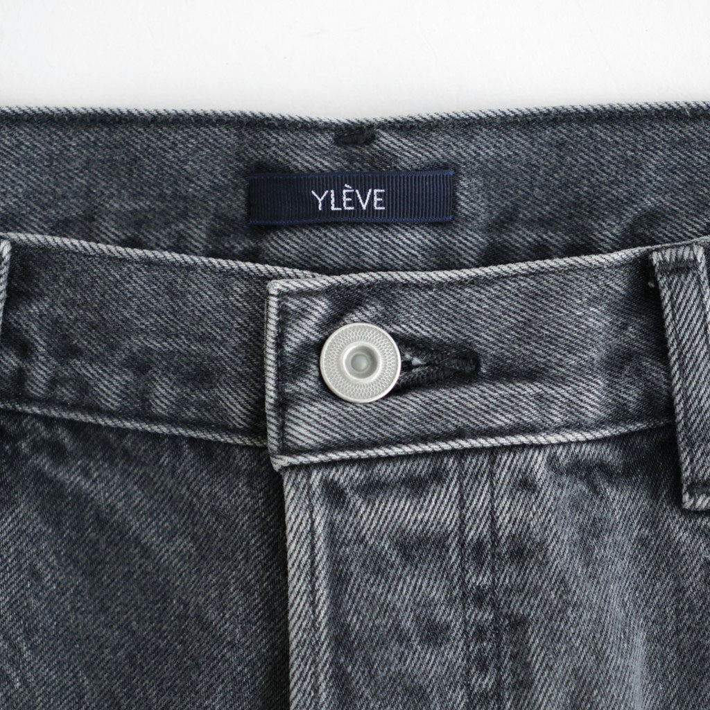 USED-FINISHED 13.5oz STRAIGHT DENIM #020 CHARCOAL [17062 40027]