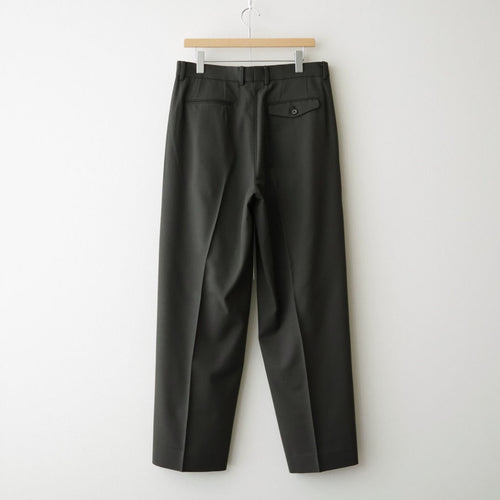 FLAT FRONT WIDE TROUSERS #DARK SAGE [A26C07PT03C]