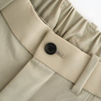 TRIPLE PLEATED WIDE TROUSERS #BEIGE [A26A15PT03C]