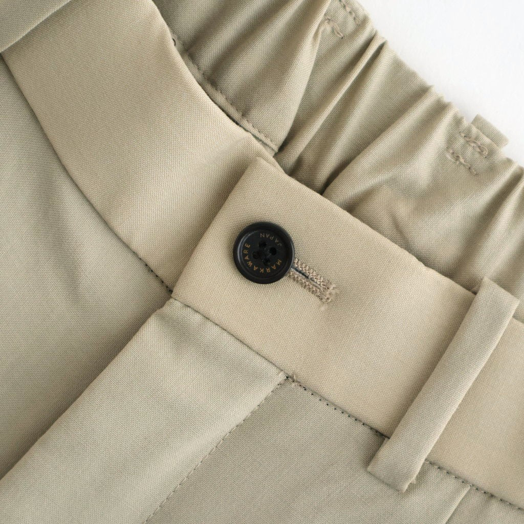 TRIPLE PLEATED WIDE TROUSERS #BEIGE [A26A15PT03C]