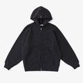 ZIP-FRONT ATHLETIC HOODIE #ONYX [252OJ-CT06]