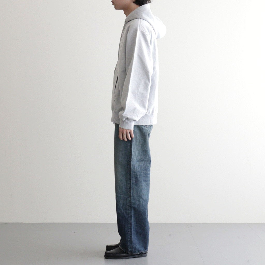 Thin-Sweat Hoodie Zip #HeatherWhite [bROOTS25S24S26]