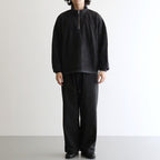THERMAL FLEECE HALF ZIP TOP #CHARCOAL [SM62MC002]