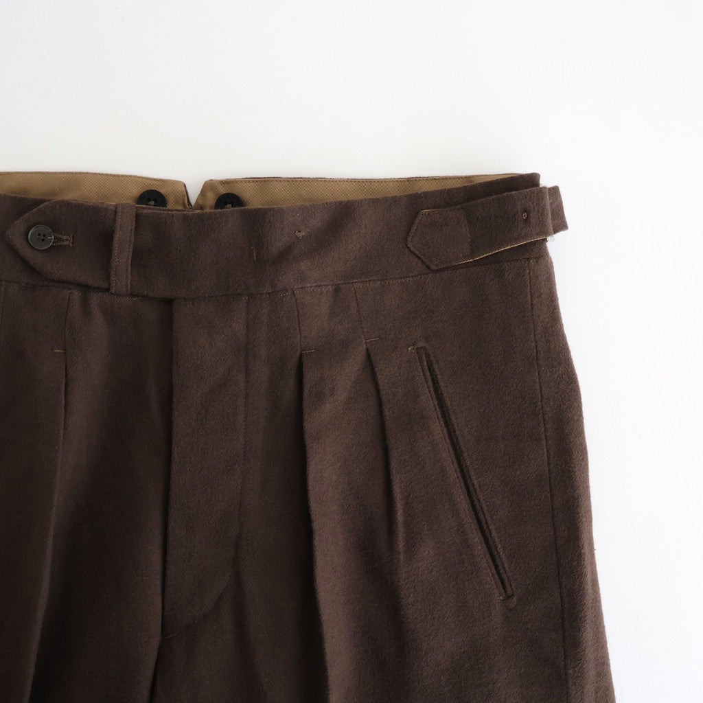 DOUBLE-PLEATED SMARTY TROUSER #WHISKY [252OJ-PT08]
