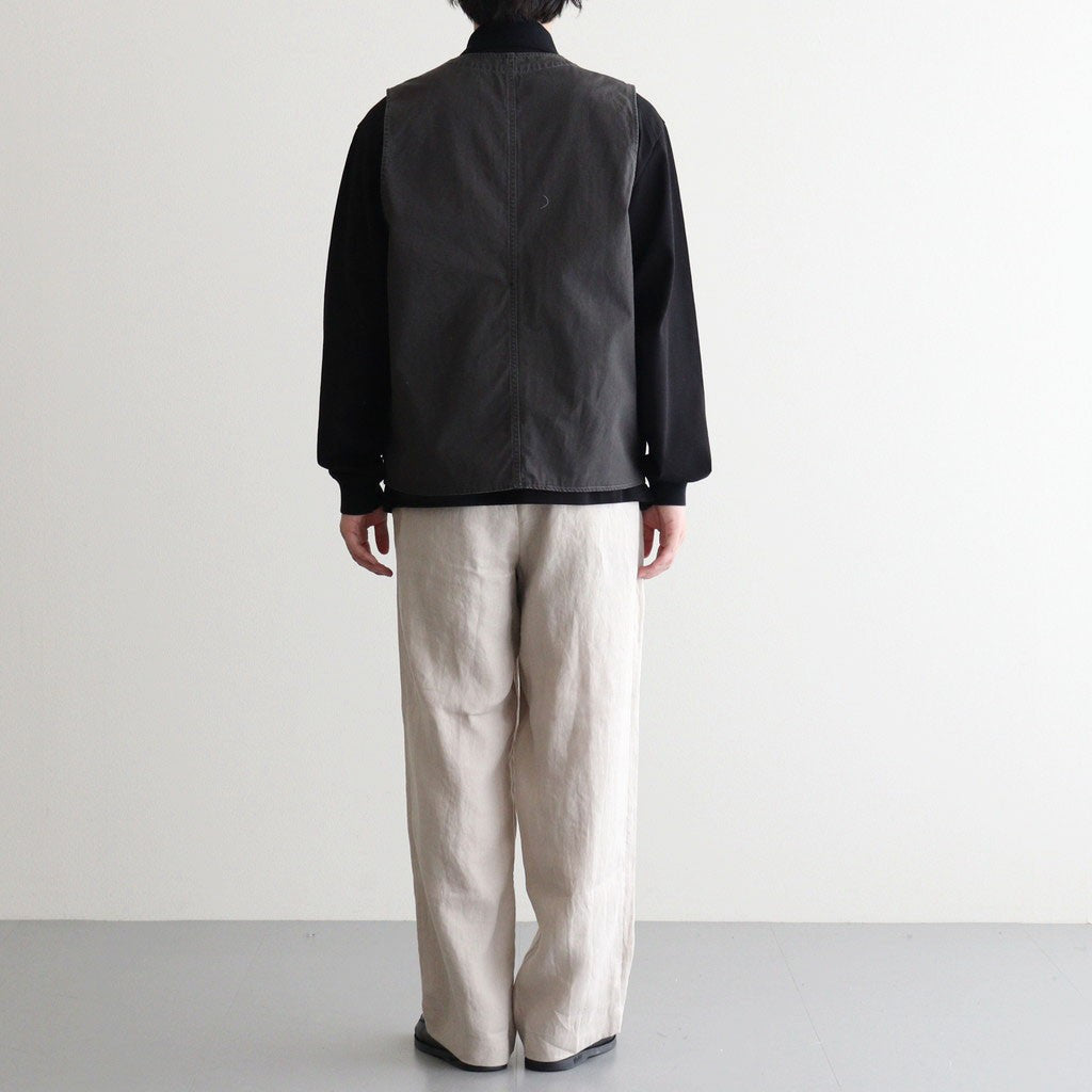 POPLIN CLOTH HUNTING VEST #FADED CHARCOAL [PMAV-VT01]