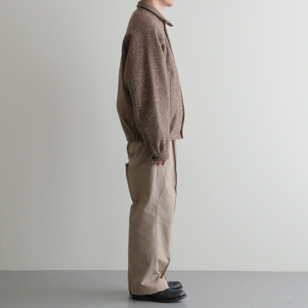 ROUND-COLLAR MOTORING JACKET #WHEAT [252OJ-JK04]